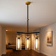 Pendant Light 3 Light Black With Gold Highlights E27 60W 50cm Pendant Light 3 Light Black With Gold Highlights E27 60W 50cm